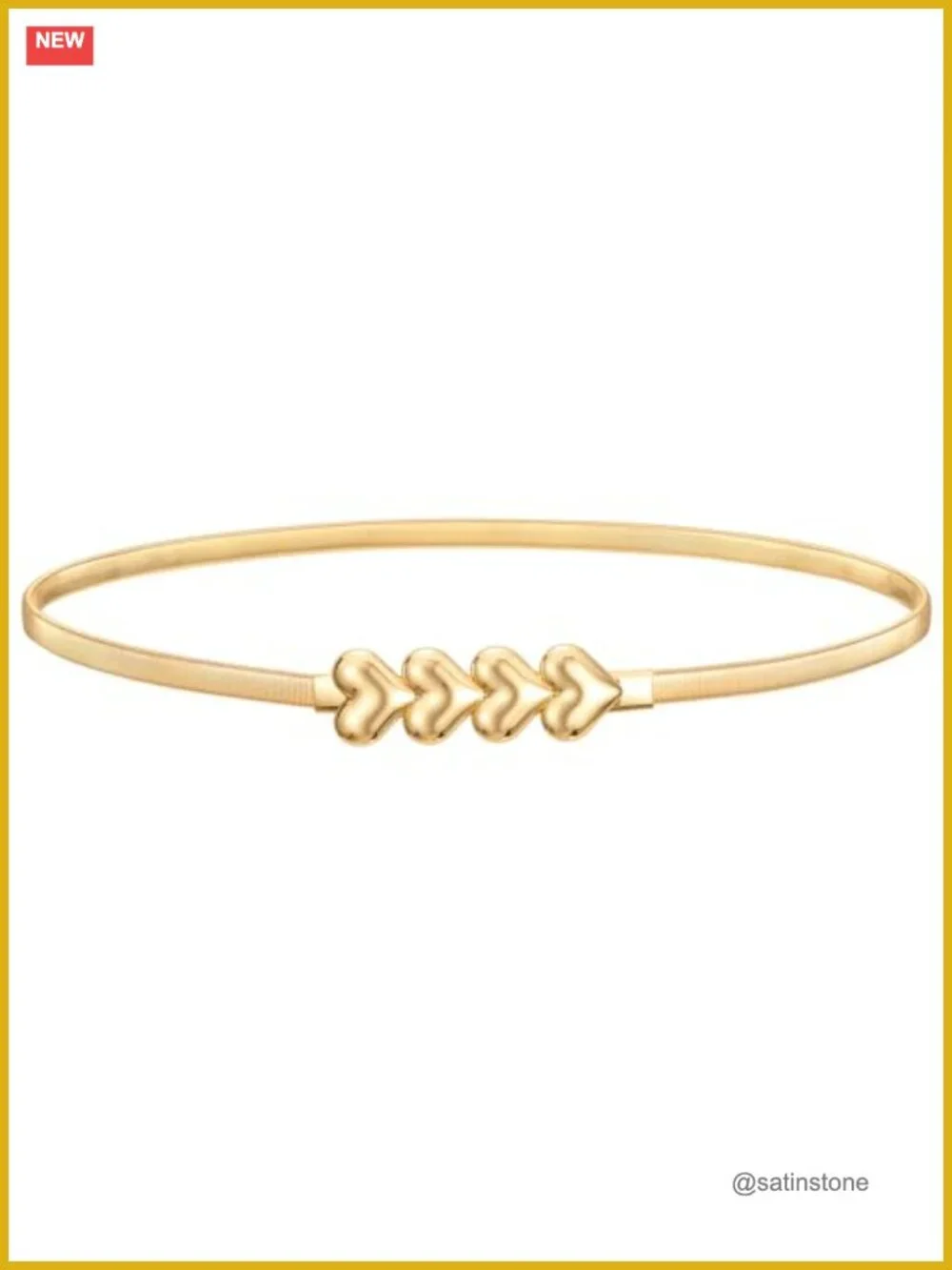 Skinny Metal Cinch Belt for Dress Stretch Waist Belt Women